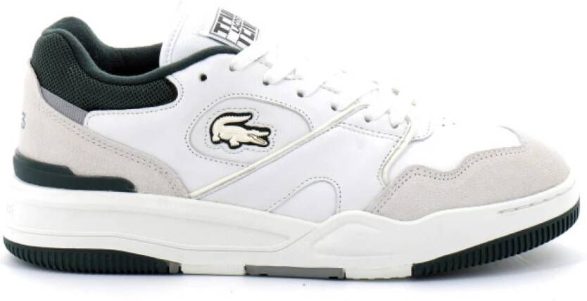 Lacoste Witte-Groene Lineshot Sneakers voor Heren White Heren