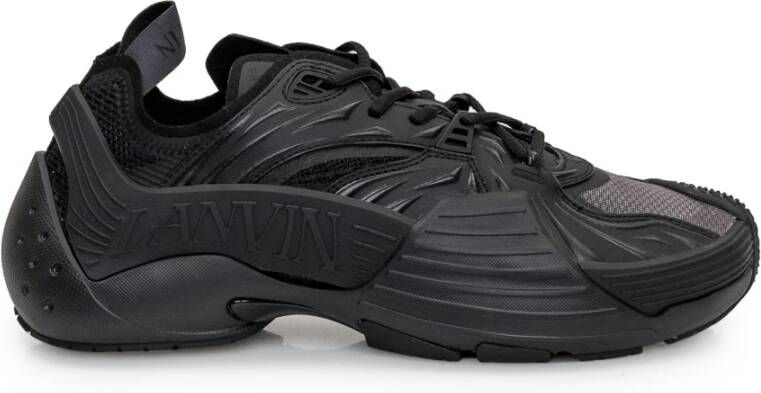 Lanvin Zwarte Lage Sneakers voor Mannen Black Heren