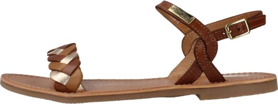 Les Tropeziennes Stijlvolle platte sandalen voor de zomer Brown Dames