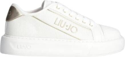 Liu Jo Off White Mesh Leren Sneaker White Heren