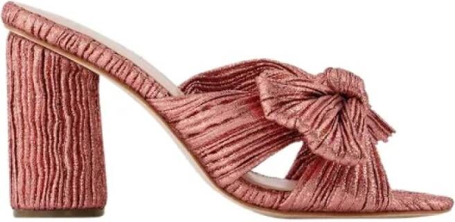 Loeffler Randall Roze Metallic Stoffen Sandalen Pink Dames