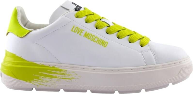 Love Moschino Witte Casual Sneakers White Dames