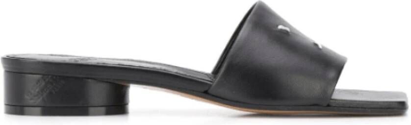 Maison Margiela Moderne vierkante sandalen met contrasterende stiksels Zwart Dames