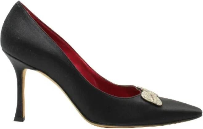 Manolo Blahnik Pre-owned Fabric heels Black Dames