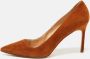 Manolo Blahnik Pre-owned Suede heels Brown Dames - Thumbnail 1