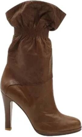 Marni Pre-owned Leather boots Brown Dames