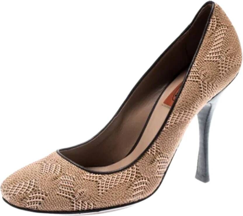 Missoni Pre-owned Fabric heels Beige Dames