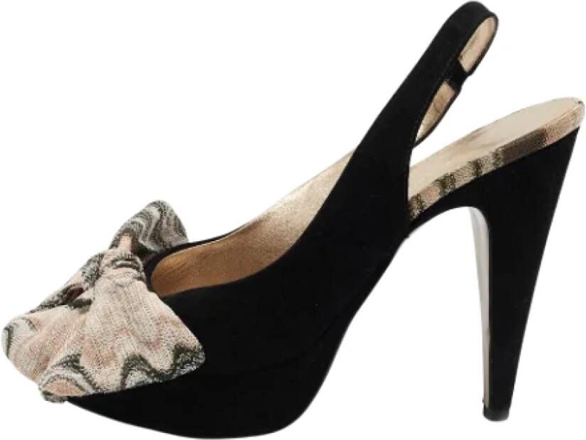 Missoni Pre-owned Suede heels Black Dames