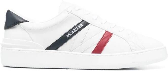 Moncler Witte Faux-Leren Sneakers met Logo Details White Heren