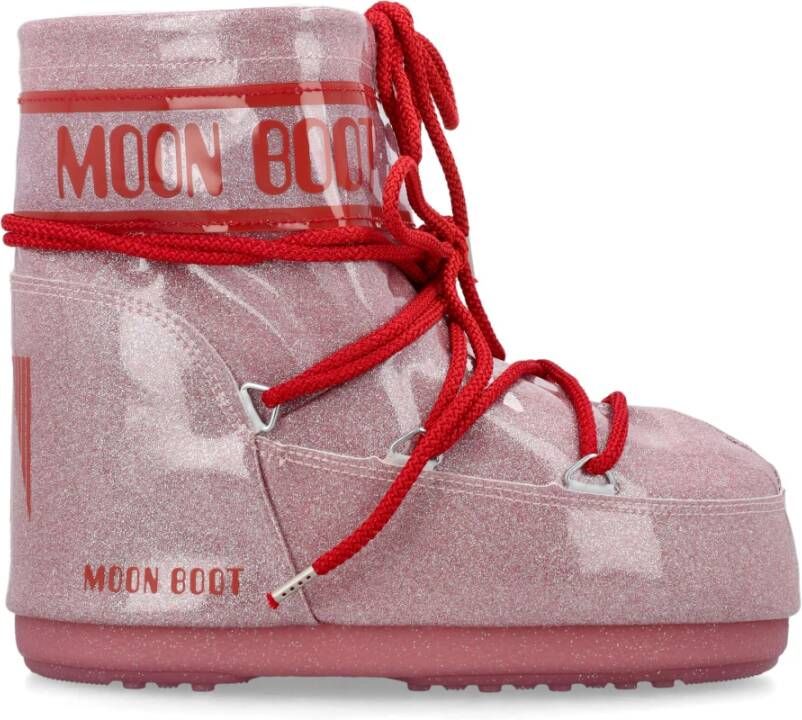 Moon boot Roze Gesloten Winterlaarzen met Glitter Design Pink Dames