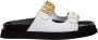 Moschino Platte sandalen met logo en metalen applicaties White Dames - Thumbnail 1