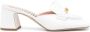 Moschino Witte Leren Sandalen met Vierkante Neus en Middelhoge Blokhak White Dames - Thumbnail 1