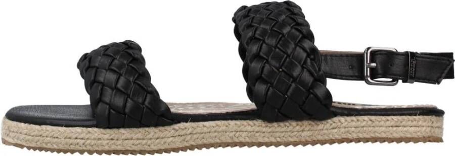 Mtng Stijlvolle platte sandalen voor vrouwen Black Dames