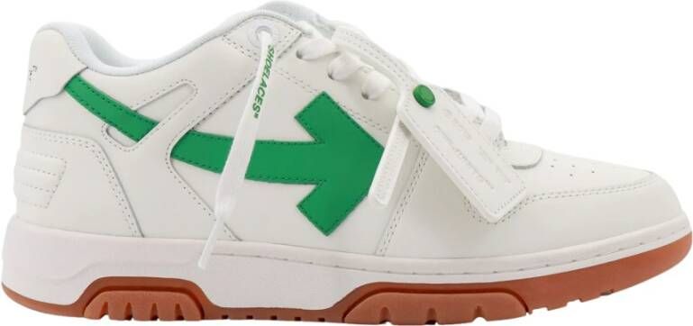 Off White Groene Sneakers met Pijllogo Multicolor Heren