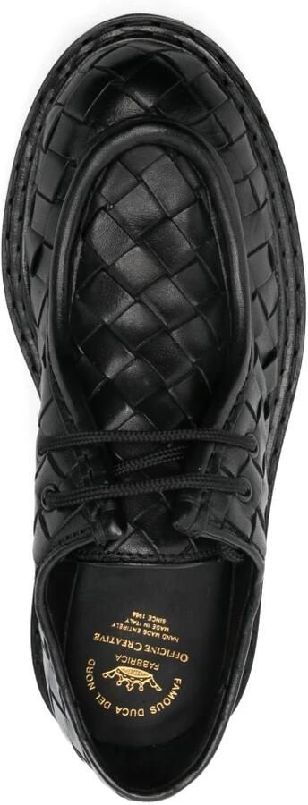 Officine Creative Blossom Geweven Leren Derby Schoenen