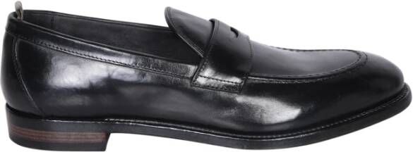 Officine Creative Zwarte Leren Loafer Schoenen Black Heren