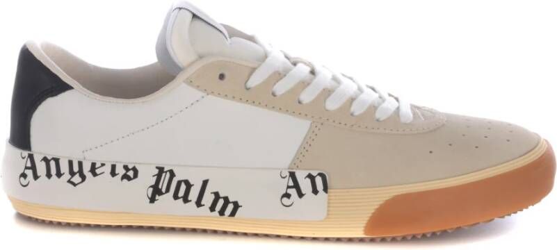 Palm Angels Leren Lage Sneakers White Heren