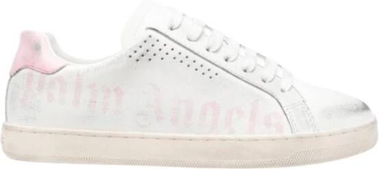 Palm Angels Vintage Logo Sneakers Wit Roze White Dames