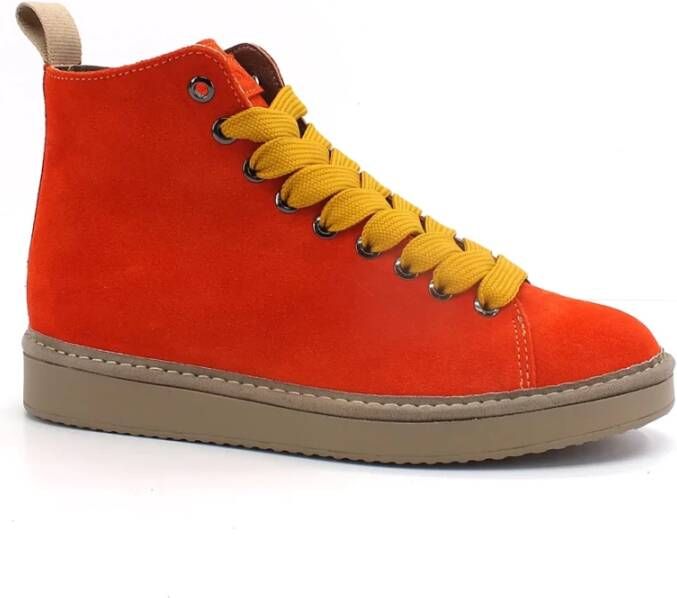 Panchic Oranje Suède Sneakers Brede Veters Orange Heren