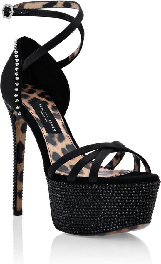 Philipp Plein Crystal Platform Sandals
