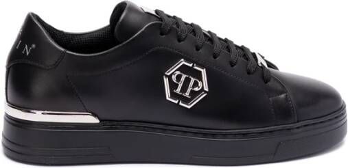 Philipp Plein Zwarte Hexagon Lage Sneakers Black Heren