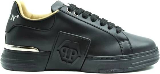Philipp Plein Phantom Kick$ Sneakers Vetersluiting Effen Patroon Black Heren
