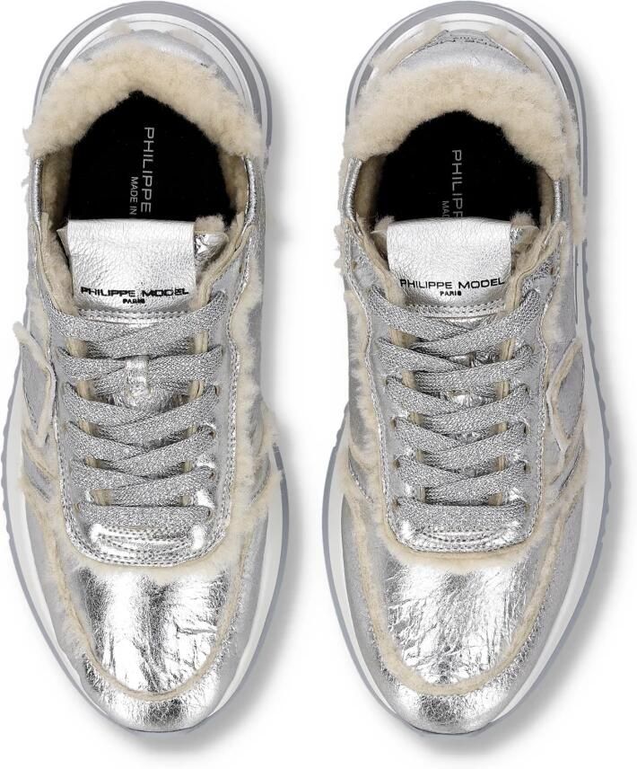 PHILIPPE MODEL Lage Sneakers Dames Tropez 2.1 Low Woman Maat: 41 Materiaal: Leer Kleur: Zilver