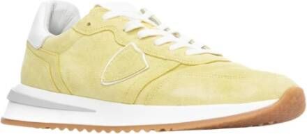Philippe Model Lime Lage Sneakers met Rubberen Zool Yellow Dames