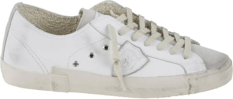 Philippe Model Witte Leren Sneakers White Heren