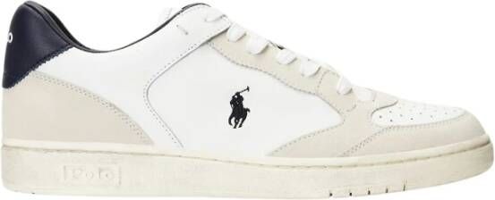 Polo Ralph Lauren Leren Court Sneakers White Heren