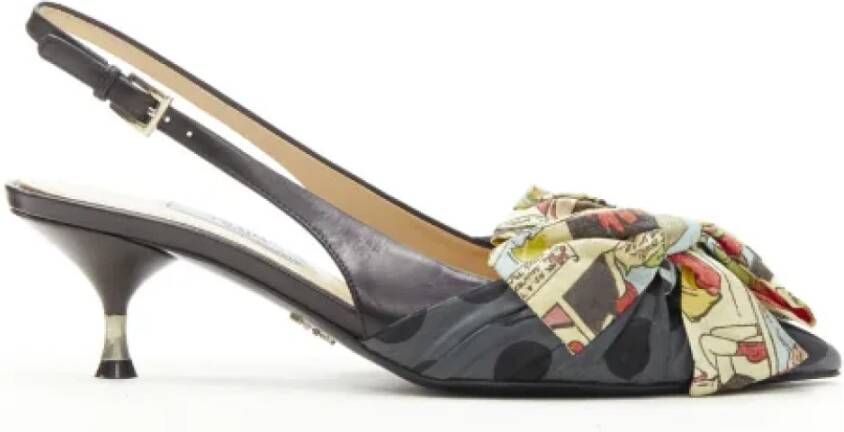 Prada Vintage Pre-owned Fabric heels Beige Dames