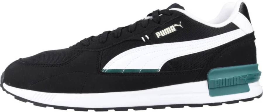Puma Graviton sneakers zwart wit groen Mesh Logo 40 - Foto 3