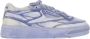 Reebok Leren Sneakers Veters Logo Ronde Neus Blue Heren - Thumbnail 2