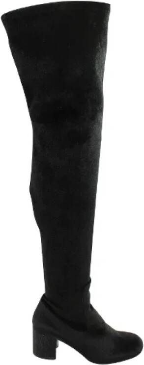 René Caovilla Pre-owned Velvet boots Black Dames
