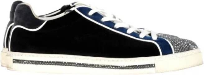 René Caovilla Pre-owned Velvet sneakers Black Dames