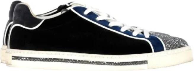 René Caovilla Pre-owned Velvet sneakers Black Dames