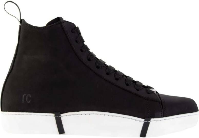 Roberto Cavalli Premium Zwarte & Witte High Top Sneakers Black Dames