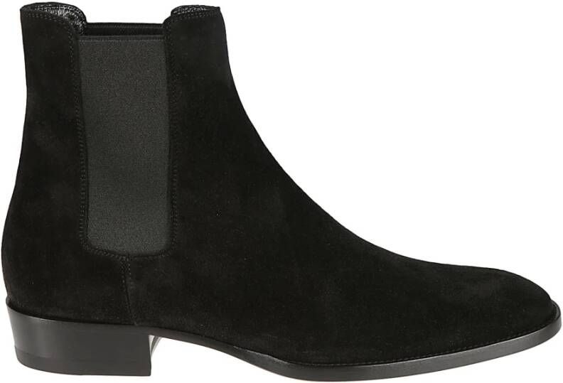 Saint Laurent Verhoog je stijl met Chelsea Boots van kalfsleer Zwart Heren