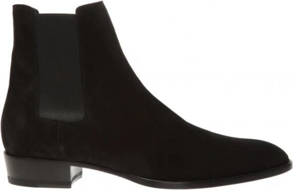 Saint Laurent Verhoog je stijl met Chelsea Boots van kalfsleer Zwart Heren