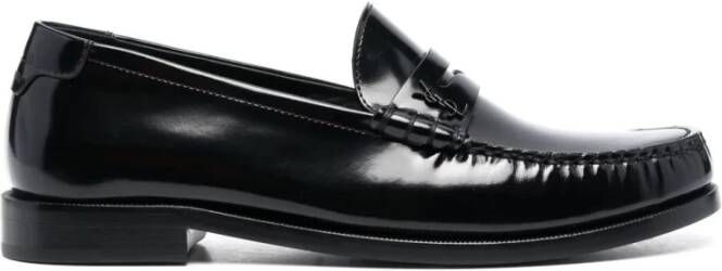Saint Laurent Zwarte platte schoenen met YSL-monogram Black Heren