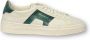 Santoni Witte Sneaker met Groene Inzetstukken White Heren - Thumbnail 1