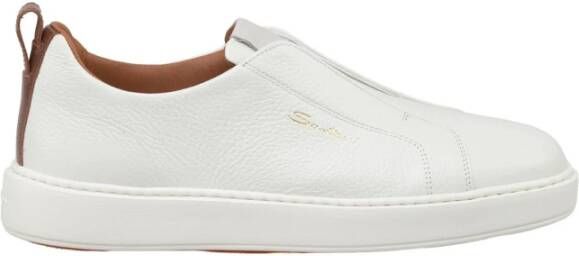 Santoni Gyan Slip-On Sneaker Cleanic Wit White Heren