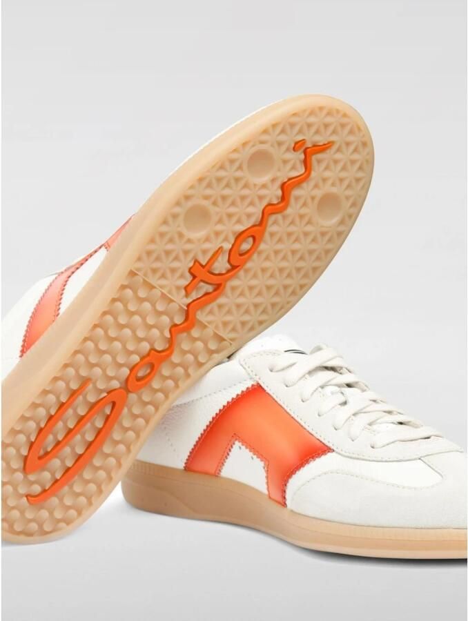 Santoni Leren Lowtop Sneakers