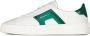 Santoni Witte Sneaker met Groene Inzetstukken White Heren - Thumbnail 3