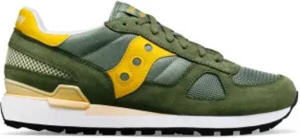 Saucony Groen Geel Shadow Original Sneakers Green Heren