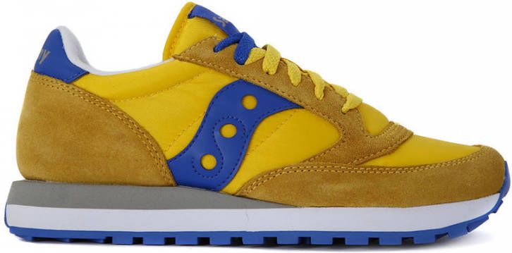 Saucony Gele Sneakers met Vet Logo en Blauwe Accenten Yellow Heren