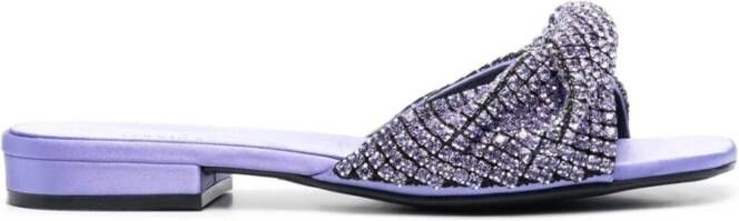Sergio Rossi Kristal Slippers Purple Dames