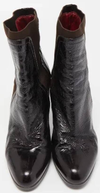 Sergio Rossi Pre-owned Leather boots Brown Dames