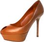 Sergio Rossi Pre-owned Leather heels Orange Dames - Thumbnail 1