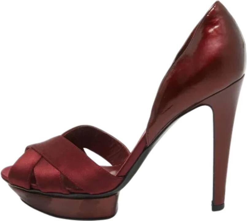 Sergio Rossi Pre-owned Leather heels Red Dames